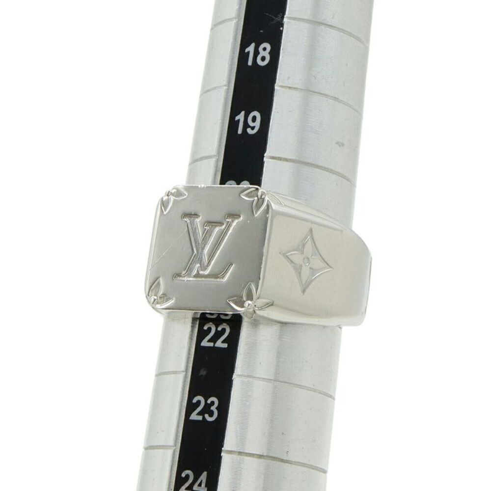 Louis Vuitton Signet Ring Silver Metal - Picture 5 of 6